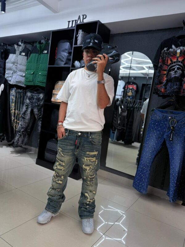 JEANS M-STAR FLARE DESLAVADO AZUL HOMBRE M-9116