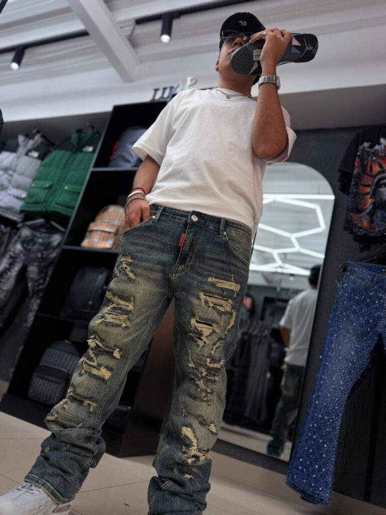 JEANS M-STAR FLARE DESLAVADO AZUL HOMBRE M-9116