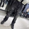 JEANS FASHION NOVA FLARE FRAY WAVES BLACK WASH 25GWNZ360