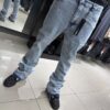 JEANS FASHION NOVA CORNELL STACKED SKINNY FLARE BLEACH BLUE WASH ZDF01D310023