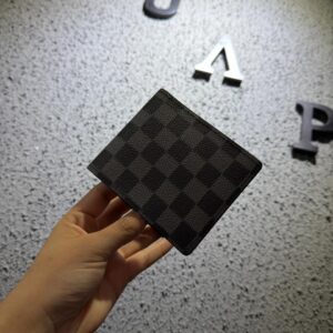 BILLETERA LV CUADRO GRIS-BLACK