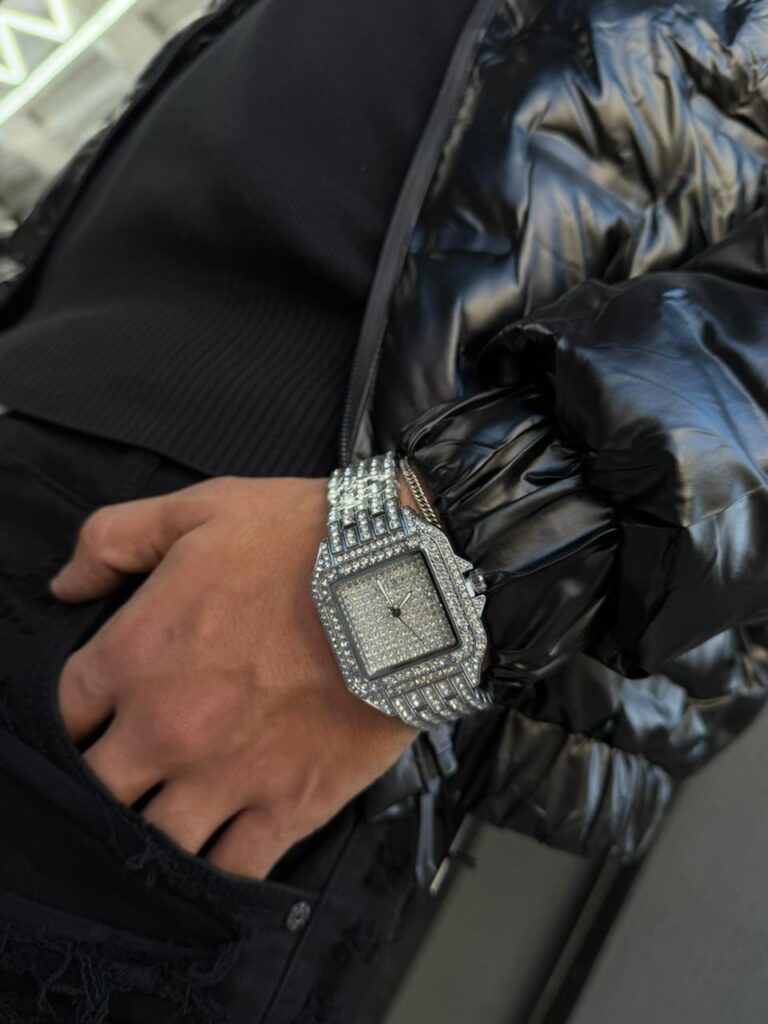 RELOJ ADIAMANTADO SILVER KDW HOMBRE