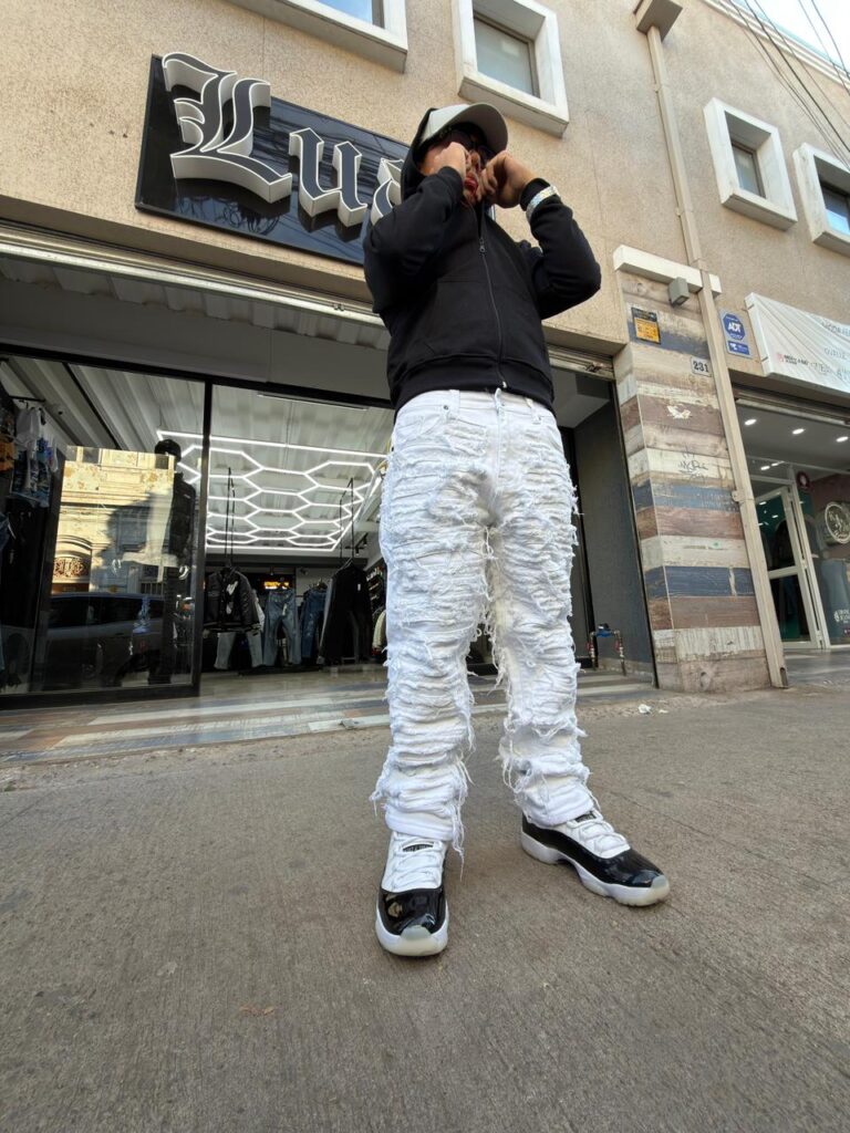 JEANS M-STAR BLANCO RASGADO SLIM FIT M-9071