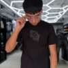 POLERA AMIRI NEGRA BRILLANTE ORIGINALS NIÑO