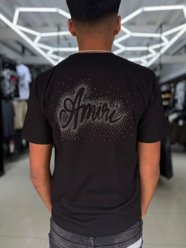 POLERA AMIRI NEGRA BRILLANTE ORIGINALS NIÑO