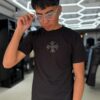 POLERA CHROME HEARTS NEGRO SLIM FIT NIÑO BRILLO