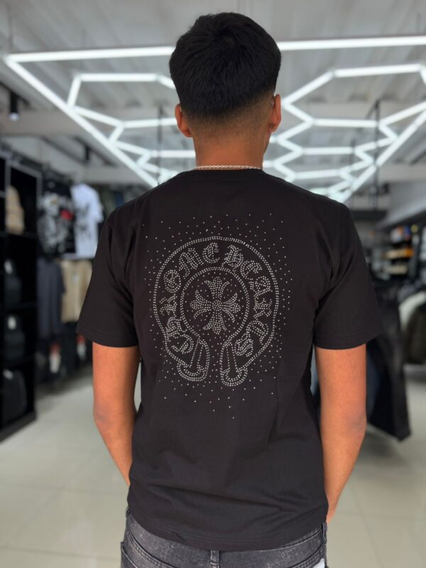 POLERA CHROME HEARTS NEGRO SLIM FIT NIÑO BRILLO