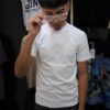 POLERA CHROME HEARTS BLANCO SLIM FIT NIÑO BRILLO