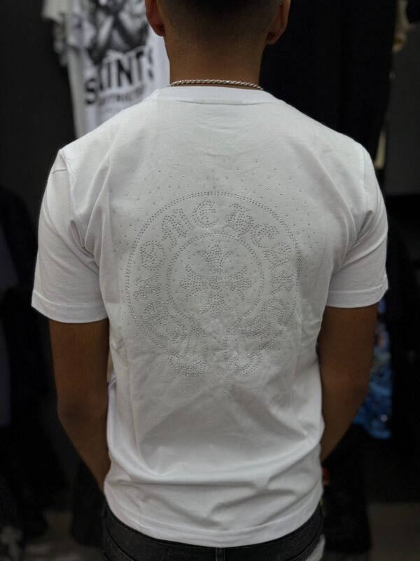 POLERA CHROME HEARTS BLANCO SLIM FIT NIÑO BRILLO