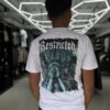 POLERA RESTRICTED BLANCA SLIM FIT NIÑO BRILLO