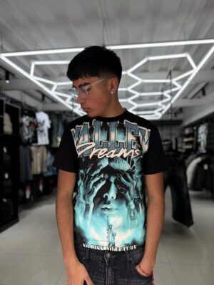 POLERA VALLEY DREAMS NEGRO SLIM FIT NIÑO BRILLO