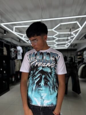 POLERA VALLEY DREAMS BLANCO SLIM FIT NIÑO BRILLO