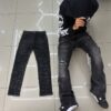 JEANS ARCOIRIS NEGRO-GRIS RASGADO SLIM FIT NIÑO L132