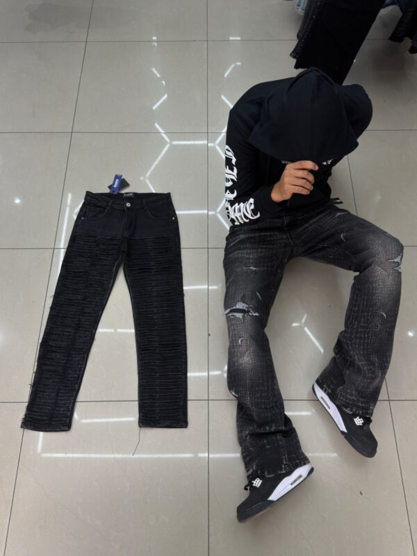 JEANS ARCOIRIS NEGRO RASGADO SLIM FIT NIÑO L133