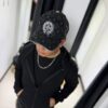 JOCKEY CHROME HEARTS NEGRO CRUZ CURVO LOGOS