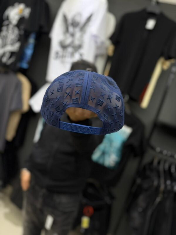 JOCKEY CRUZ LA SEMI CURVO BRILLANTE AZUL CAP PREMIUM