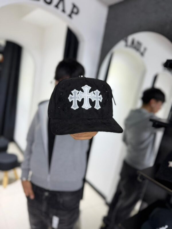JOCKEY TRES CRUZ BLANCO-NEGRO BRILLO CAP PREMIUM