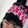GORRO DE LANA JUST DOME NEGRO-ROSADO