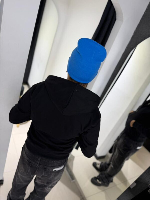 GORRO DE LANA ARAÑA ROJO-AZUL