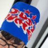GORRO DE LANA JUST DOME AZUL-ROJO