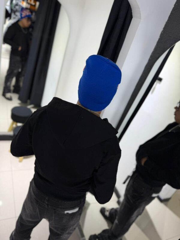 GORRO DE LANA JUST DOME AZUL-ROJO