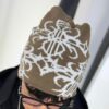 GORRO DE LANA DISEÑO CHROME HEARTS CAFÉ