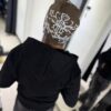 GORRO DE LANA DISEÑO CHROME HEARTS CAFÉ