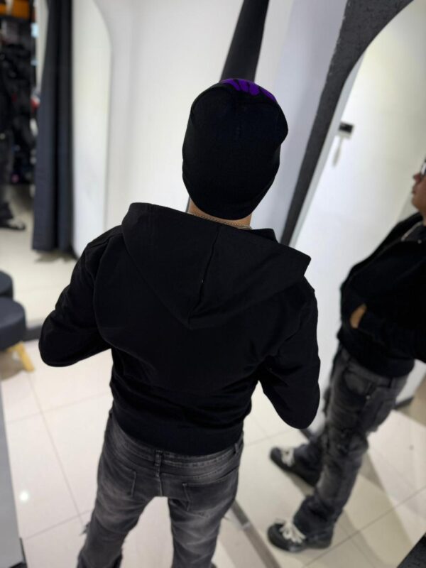 GORRO DE LANA OUT DEMY MOND NEGRO-MORADO