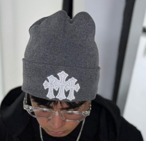 GORRO DE LANA TRES CRUZ GRIS OSCURO