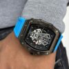 RELOJ KADIBIN CELESTE METALICO