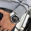 RELOJ KADIBIN BLANCO Y METALICO GRIS