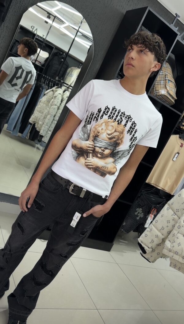 POLERA ANGEL LUAP DISTRICT BRILLO REGULAR FIT BLANCO