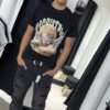 POLERA ANGEL LUAP DISTRICT BRILLO REGULAR FIT NEGRO