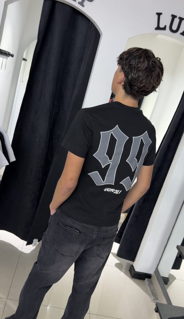 POLERA ANGEL LUAP DISTRICT BRILLO REGULAR FIT NEGRO