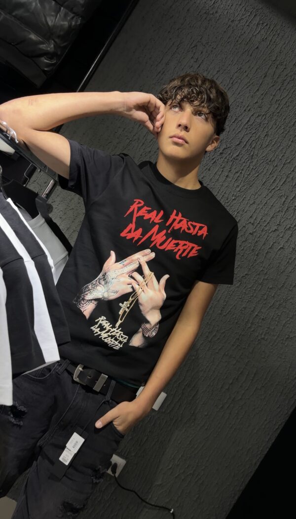 POLERA LUAP REAL HASTA LA MUERTE REGULAR FIT NEGRO