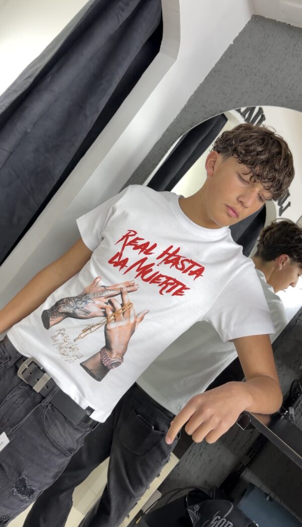 POLERA LUAP REAL HASTA LA MUERTE REGULAR FIT BLANCO