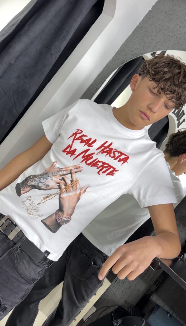 POLERA LUAP REAL HASTA LA MUERTE REGULAR FIT BLANCO