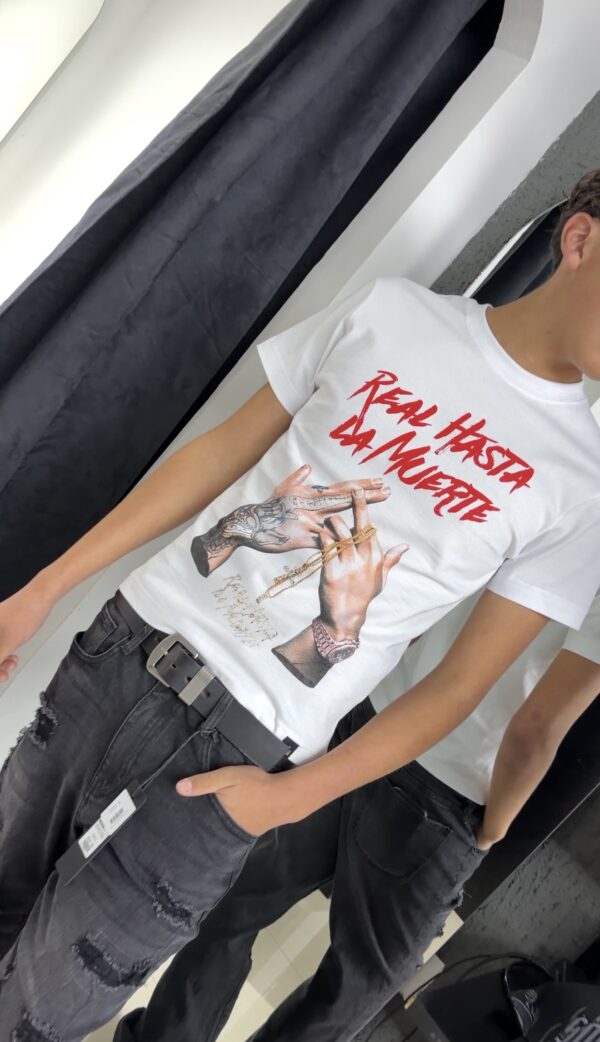 POLERA LUAP REAL HASTA LA MUERTE REGULAR FIT BLANCO