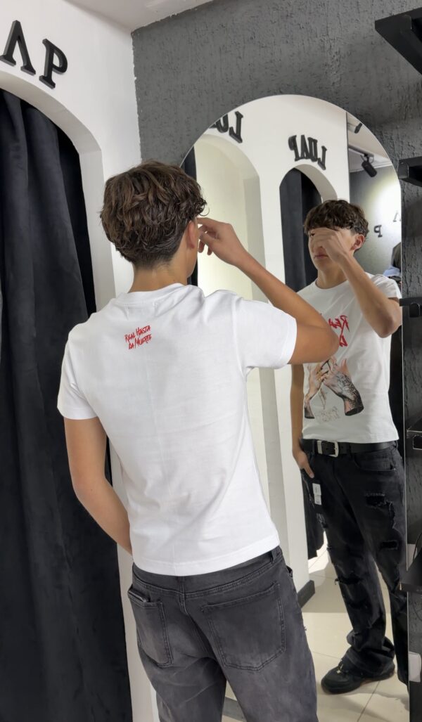 POLERA LUAP REAL HASTA LA MUERTE REGULAR FIT BLANCO