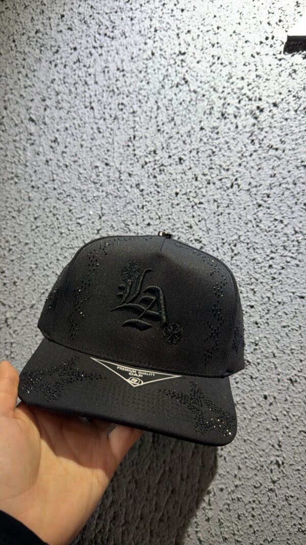 JOCKEY LA FLOR NEGRO BRILLANTE CAP PLANO HOMBRE