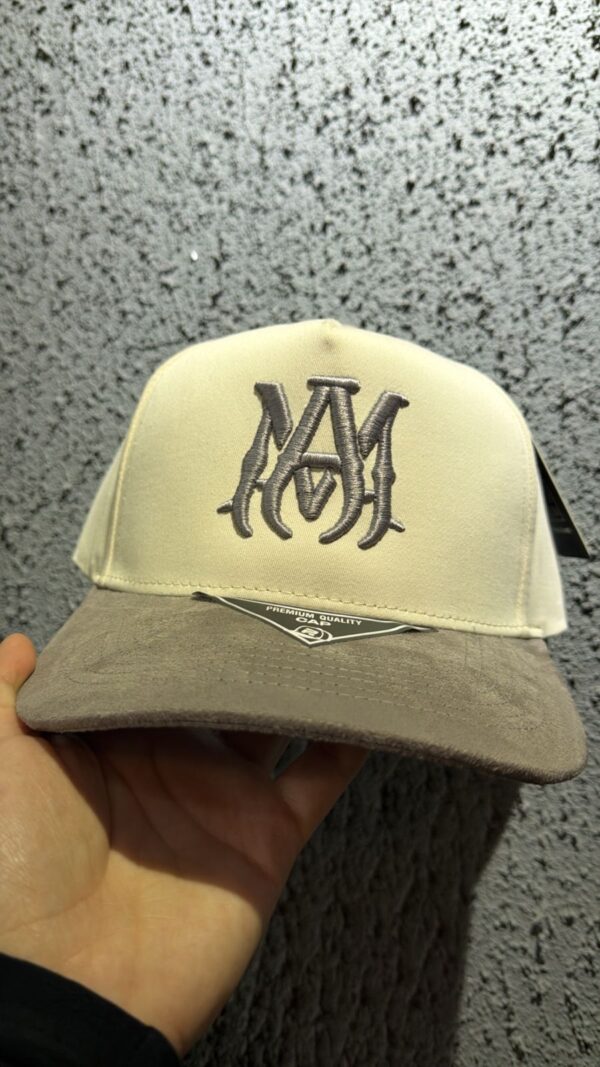 JOCKEY AMIRI CAP CURVO BEIGE-GRIS HOMBRE