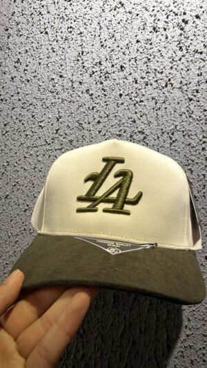 JOCKEY LA CAP CURVO BEIGE-VERDE HOMBRE