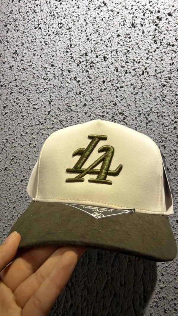 JOCKEY LA CAP CURVO BEIGE-VERDE HOMBRE