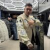 CHAQUETA AM CREMA-BLANCO CUERINA JH97003