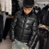 CHAQUETA CUERO NEGRO PELUDO 2636