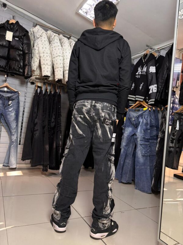 JEANS PVP NEGRO CARGO RXN10050