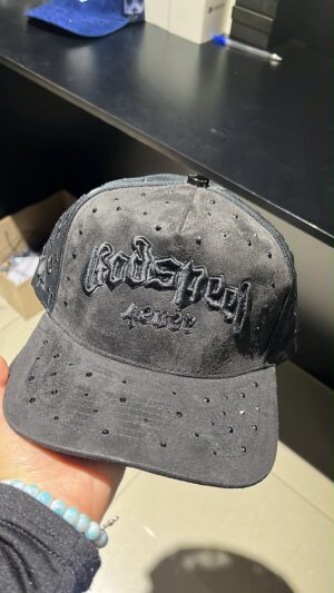 JOCKEY PREMIUM CAP GODSPED 4EVER BLACK FULL GAMUZA MAYA BRILLO