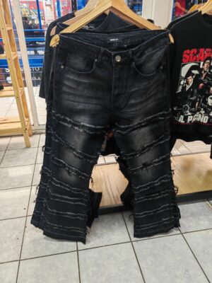 JEANS FAHION NOVA NEGRO RASGADO N-069