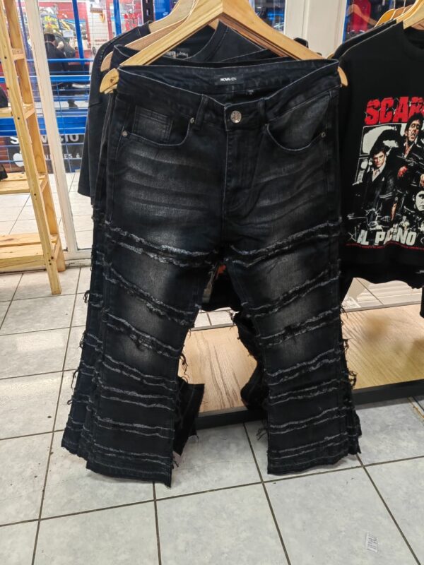 JEANS FAHION NOVA NEGRO RASGADO N-069