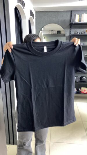 POLERA BÁSICA NEGRO ALGODÓN HOMBRE SIN MARCA